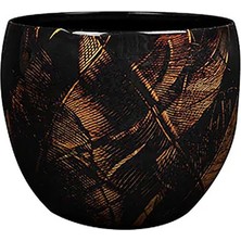Uravas Store Via Gardenia Vive Siyah Metal Saksı S 15X12 cm