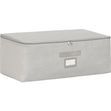 Uravas Store Ocean Home Textile Orta Boy Gri Balıksırtı Hurç 52 x 28 x 21 cm
