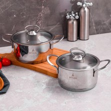 Uravas Store Aryıldız Petit 4 Parça Mini Çelik Tencere Seti