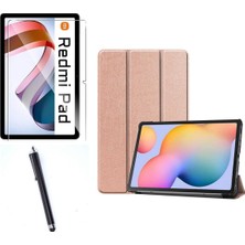 Uravas Store Constraın - Xiaomi Redmi Pad ile Uyumlu Standlı Kılıf + Nano Flexible Kırılmaz Ekran Koruyucu + Tablet Kalemi - Pembe 2