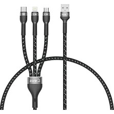 Uravas Store Psr Aksesuar Siyah Siyah Shira Serisi 3 In 1 USB Kablo 30CM- ile Uyumlu