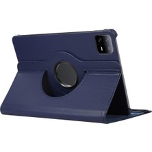Uravas Store Xiaomi Pad 6/6 Pro 11 Inç ile Uyumlu Kılıf 360 Dönebilen Standlı Case Lacivert