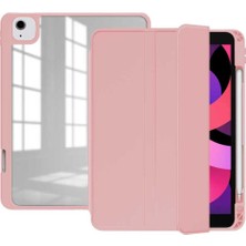 Uravas Store Constraın - iPad Air 11 2025 M3 Kılıf Nort Arkası Şeffaf Standlı Kılıf - Pembe