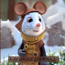 Uravas Store Independently Published My Daily Journal Winter Mouse: Learn How To Make Daily Entries For 1 Year With This Cute Mouse Digital Art Cover. Size 8.5" x 8.5", 186 Pages