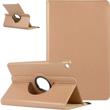 Uravas Store Babilden Samsung Galaxy Tab A8 T290 Yatay ve Dikey Standlı 360 Derece Döner Tablet Kılıfı Gold
