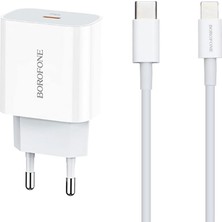Uravas Store Coverzone 20W Pd Type-C Hızlı Şarj Adaptörü iPhone 12 13 14 Uyumlu – Akıllı Güç Dağıtımı, Aşırı Akım Koruma, Kompakt Tasarım, Ev ve Ofis Uygun Şarj Başlığı USB C - Lightning Kablo | BA38APLUS