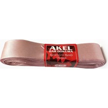 Akel Dar Dokuma Toz Pembe Saten Kurdele - 3 Cm. x 10 Metre - 1 Adet