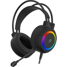 Uravas Store Gamebooster H02B Hammer Siyah Rainbow Stereo Oyuncu Kulaklığı