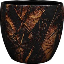 Uravas Store Vive Siyah Metal Saksı M 17X15 cm