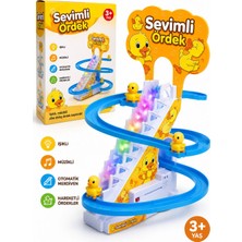 Ziventa Sevimli Ördek Işıklı Müzikli Otomatik Merdivenli Dön Dolaş Ördek Kaydırak Oyuncağı 3 Ördekli 3+ Yaş