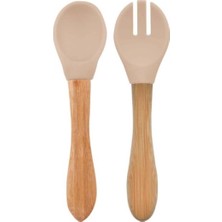 Uravas Store Oioi Basıcs Mama Kaşığı + Çatal - Bubble Beige