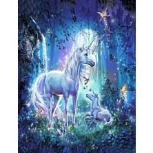 Hobbylab Unicorn ve Yavrusu Çerçevesiz 70X90 Sayılarla Boyama Hobi Seti