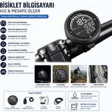 TeknoFaji Teknoffaji Bisiklet Bilgisayarı Km Sayacı Hız Km Ölçer Su Geçirmez Ledli LCD Ekranlı Kablolu Dijital