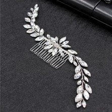 BBA Tulle Store Parlak Kristal Taşlı Tarak Taç Taraklı Gelin Tacı Gelin Saç Aksesuari