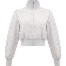 Reebok Brooklyn Cropped Bomber Gri Kadın Eşofman Üstü