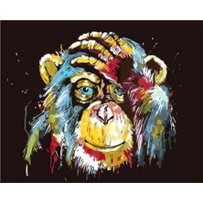 Hobi Tedarik Biçare Orangutan Çerçeveli 40X50 Sayılarla Boyama Hobi Seti