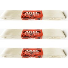Akel Dar Dokuma Beyaz Saten Kurdele - 3 Cm. x 10 Metre - 3 Adet