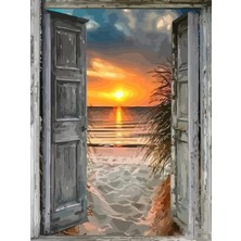 Hobi Tedarik Açık Kapı Çerçeveli 40X50 Sayılarla Boyama Hobi Seti