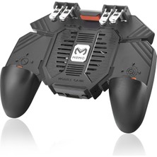 Renas Store Soğutucu Fanlı Telefon Tutuculu Mobil Gamepad 4 Butonlu 1200 Mah Siyah AK77-1