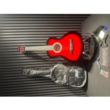 Müzikhane 3/4 7-14 Yaş Kırmızı Klasik Gitar Kılıf Pena
