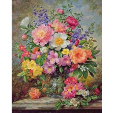 Hobbylab Temmuz Çiçekleri Çerçevesiz 70X90 Sayılarla Boyama Hobi Seti