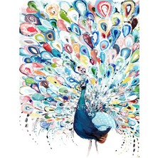 Hobbylab Tavuskuşu Çerçevesiz 90X110 Sayılarla Boyama Hobi Seti