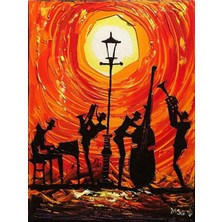 Hobbylab Müziğin Nabzı Çerçevesiz 50X65 Sayılarla Boyama Hobi Seti