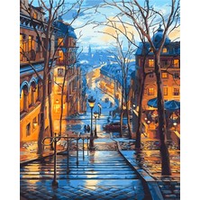 Hobbylab Merdivenler ve Sokak Çerçeveli 40X50 Sayılarla Boyama Hobi Seti