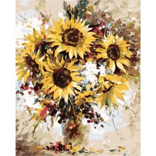 Hobbylab Ayçiçeği Çerçevesiz 60X75 Sayılarla Boyama Hobi Seti