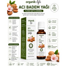 Organik Life Acı Badem Yağı 20 ml | Bitkisel Sabit Yağ | Cilt ve Saç Bakım Yağı