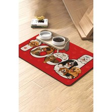 Matgo Pati Kedi Köpek Beslenme Matı 50X70CM Su Geçirmez Mama Kabı Altlığı Paspası Food Çetesi