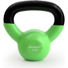 Zerogym Vinil Kaplı Içi Demir Kettlebel, Çaydanlık Dambıl 4 kg Yeşil