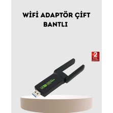 Shopwave Ultratekno Dual Band Wifi Adaptör – 1200 Mbps, USB 3.0, Çift Antenli, Geniş Kapsama Alanı ve Yüksek Hız