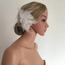 Bba New Trend Nikah Kep Vualet Gelin Şık Saç Aksesuarı Tüllü Tasarım Özel Gün Için Tül Detaylı Yan Model
