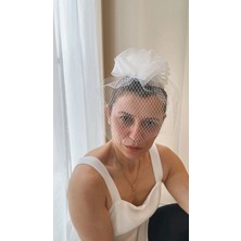 Bba New Trend Petekli Vualet Gelin Nikah Şapkası, Kep,gelin Duvak,nikah Şapkası Tokalı Vualet Düğün Şapkası