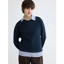 Lc Waikiki Yeni Sezon Gömlek Yaka Kadın Kalın Sweatshirt