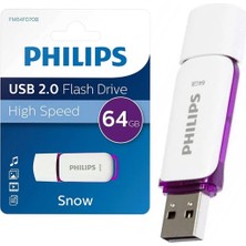 Philips FM64FD70B/00 Snow Mor/beyaz 64 GB USB 2.0 Flash Bellek
