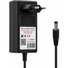Powermaster PM-39531 Siyah 12 Volt - 2.5 Amper Plastik Kasa 5.5*2.5 mm Yaylı Uç Priz Tipi Adaptör