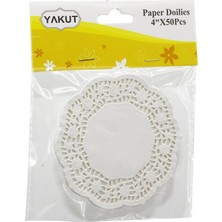Atalier Coco Kağıt Bardak Altlığı Seti - 50'li Paket - Dantel Tasarımlı
