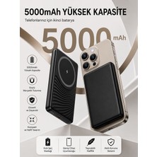 ÇELİKWORK FP14 5000 mAh 20WATT Usb-C LED Işıklı Wireless Slim Taşınabilir Kablosuz Powerbank