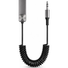 Acl A-13 Usb-A To 3.5 mm Aux Bluetooth 5.1 Adaptör – Spiral Kablolu Araç Ses Alıcısı