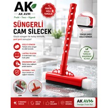 Ak Avm Cam Çekpası Süngerli Cam Silme Aparatı Pratik Cam Temizleme Sileceği