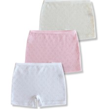 Panfilia %100 Pamuk Kız Çocuk Boxer 3'lü Set / Külot / Iççamaşır