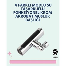 Shopwave Krom Kaplamalı Çok Fonksiyonlu Musluk Başlığı | Paslanmaz Malzeme