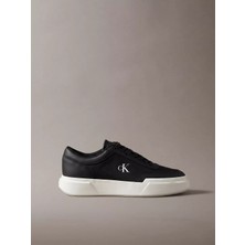 Calvin Klein Erkek Düşük Bilekli Ck Logo Imzalı Deri Siyah2 Sneaker HM0HM02326-BEH