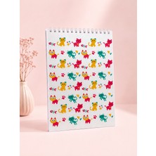 Co Notes Sweet Cats Premium Karton Kapak A5 Üstten Spiralli 50 Yaprak Çizgili Not Defteri