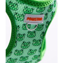 Frog Air-Mesh Göğüs Tasması Kedi Köpek Göğüs Tasması Kurbağa Desenli Köpek Tasması
