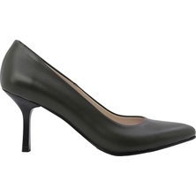 Kadın Hakiki Deri Sivri Burun Stiletto Yeşil - Hobby FB26070D