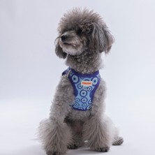 Charm Air-Mesh Göğüs Tasması Kedi Köpek Göğüs Tasması Nazar Boncuğu Desenli Köpek Tasması