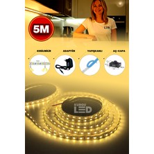Empressco Şerit LED Işık - Tak Çalıştır Kes Kullan Çok Amaçlı Adaptörlü Anahtarlı (Gün Işığı) 5 Metre